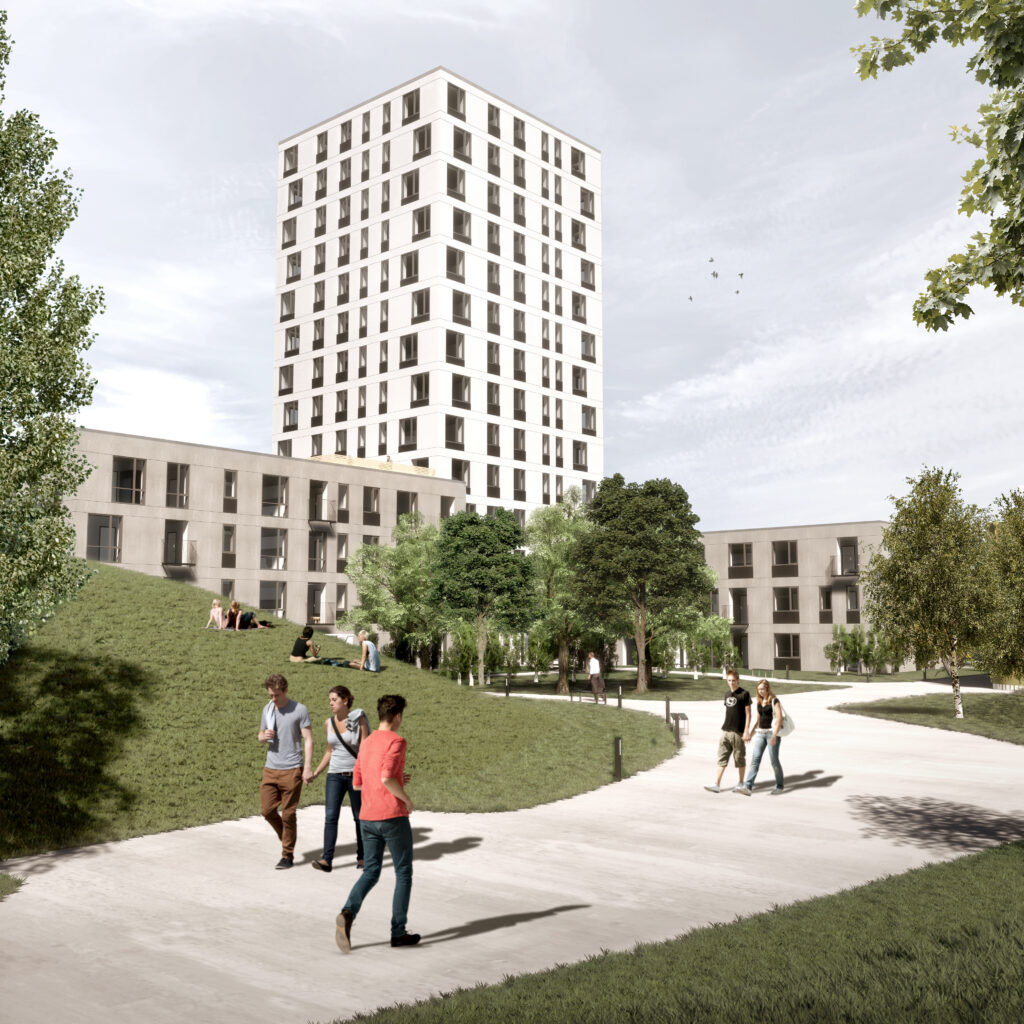 Sammen med bygherren Lejerbo fejrede Raundahl og Moesby